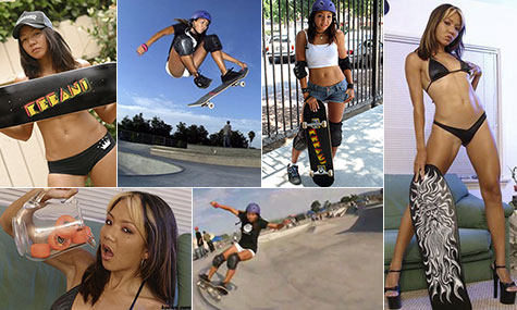 Keeani is a model, actress, and skateboarder. 